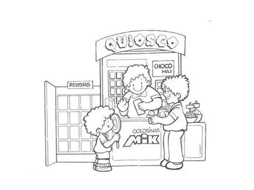 Dibujos de un kiosco para colorear - Imagui