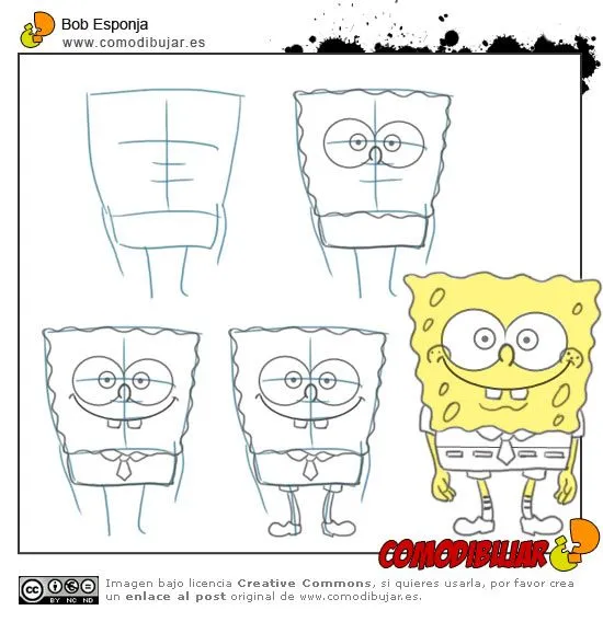 dibujos a lapiz bob esponja (5) | Dibujos a lapiz