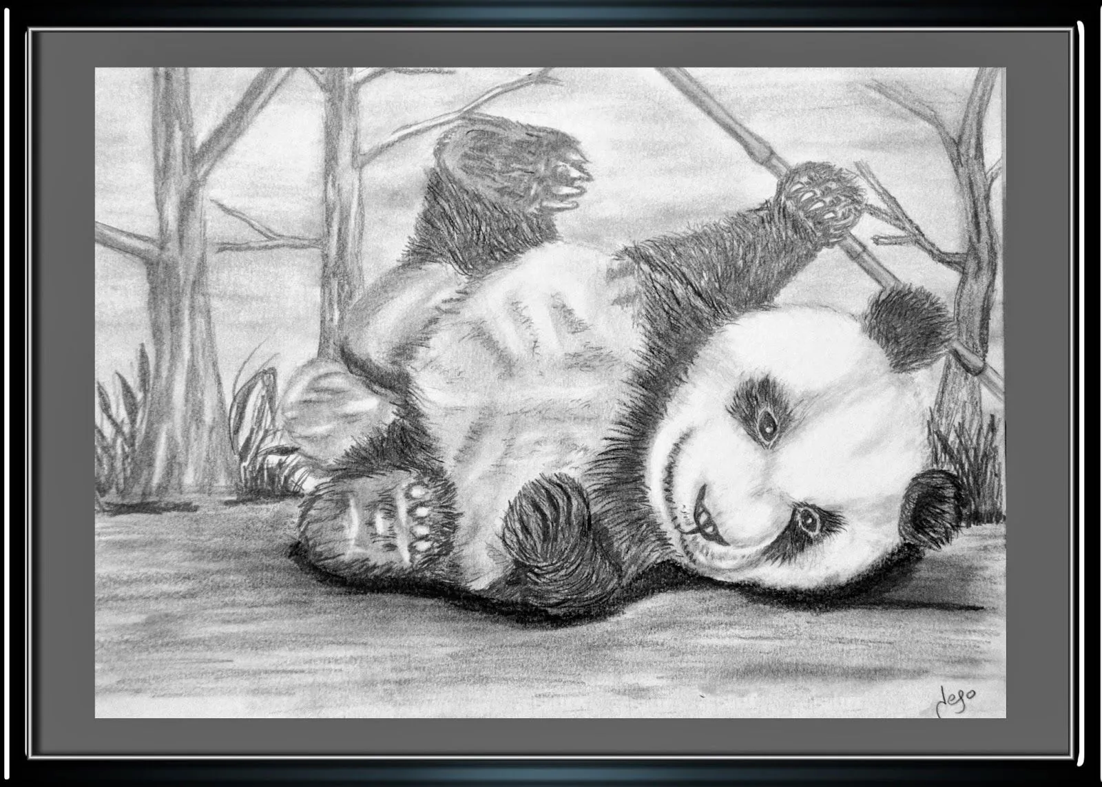 Dibujos a lápiz y diseños creativos: Oso Panda