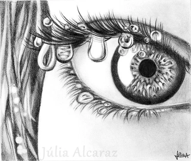 Ojos con lagrimas dibujos a lapiz - Imagui