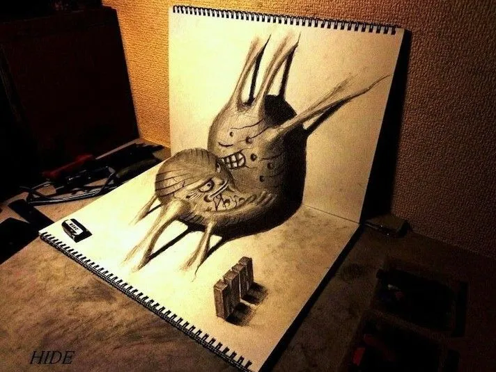 3D dibujos a lapiz faciles - Imagui