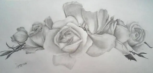 dibujos a lapiz de rosas faciles - Buscar con Google | dibujo ...