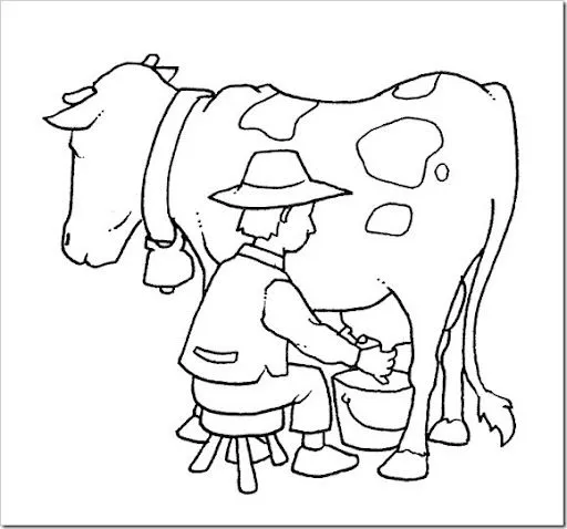 La leche de la vaca para colorear - Imagui