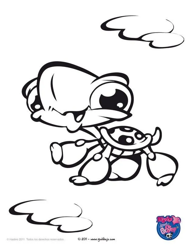 Dibujos de LITTLEST PET SHOP para colorear, TORTUGA littlest pet ...