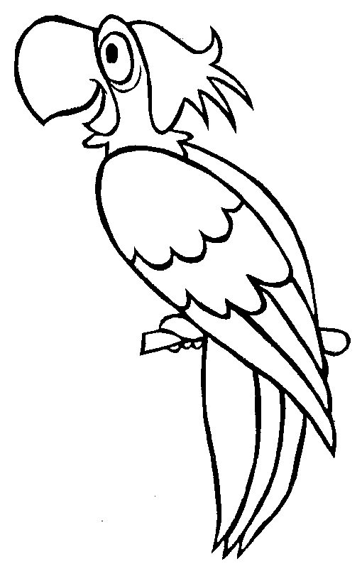 Dibujos de un loro para colorear - Imagui