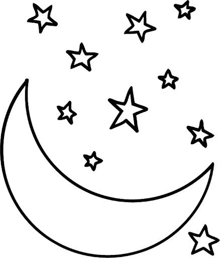 DIBUJOS DE LUNAS PARA COLOREAR