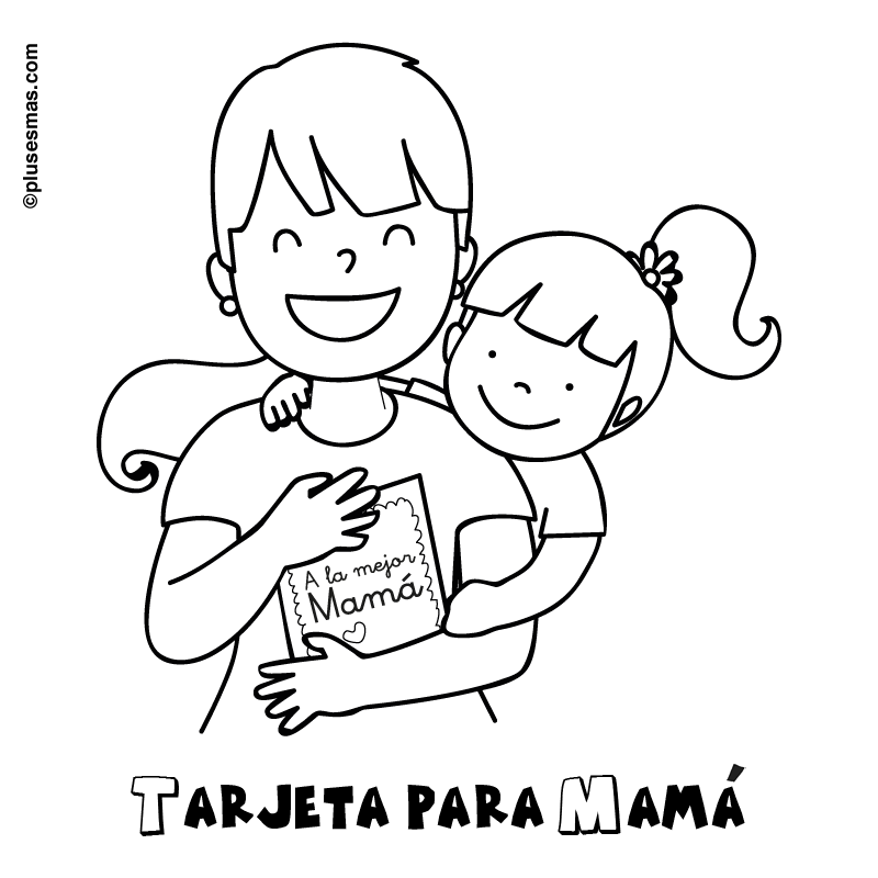 Dibujos de día de la madre. Ocio en casa, Colorear con niños y ...