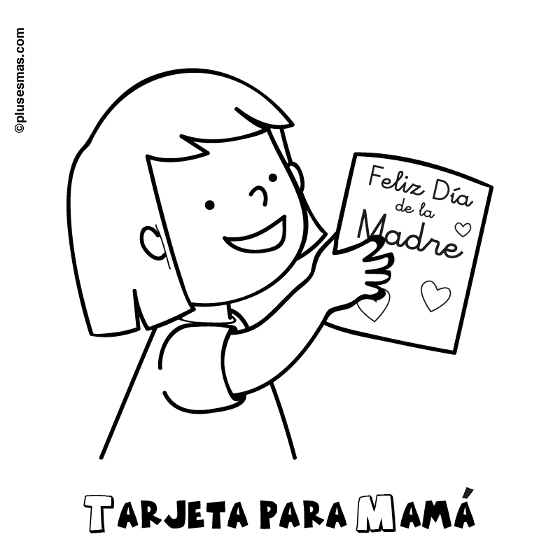 Dibujos de día de la madre. Ocio en casa, Colorear con niños y ...