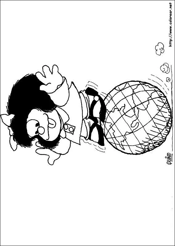 Dibujos de Mafalda para colorear en Colorear.