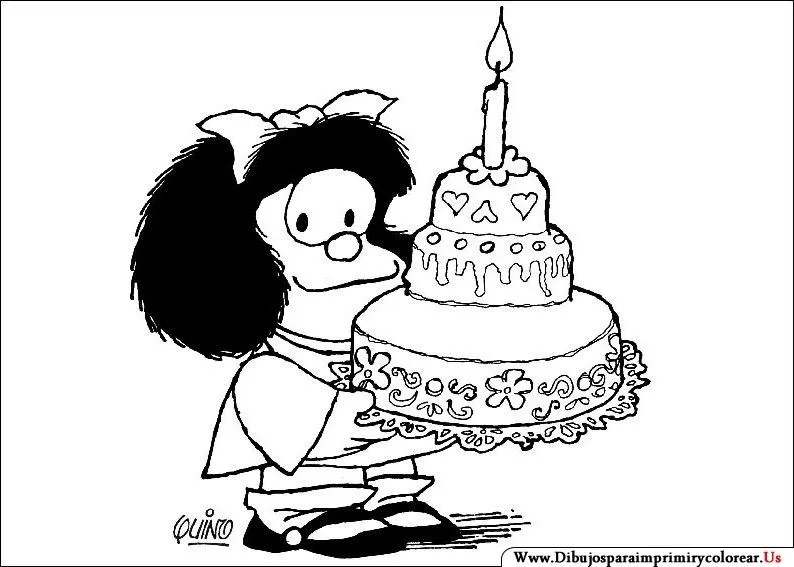 Dibujos de Mafalda para Imprimir y Colorear - Dibujos Para ...