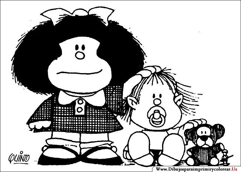 Dibujos de Mafalda para Imprimir y Colorear - Dibujos Para ...