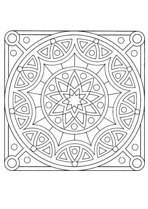 Dibujos de MANDALA ESTRELLA para colorear - Mandala Estrellas y ...