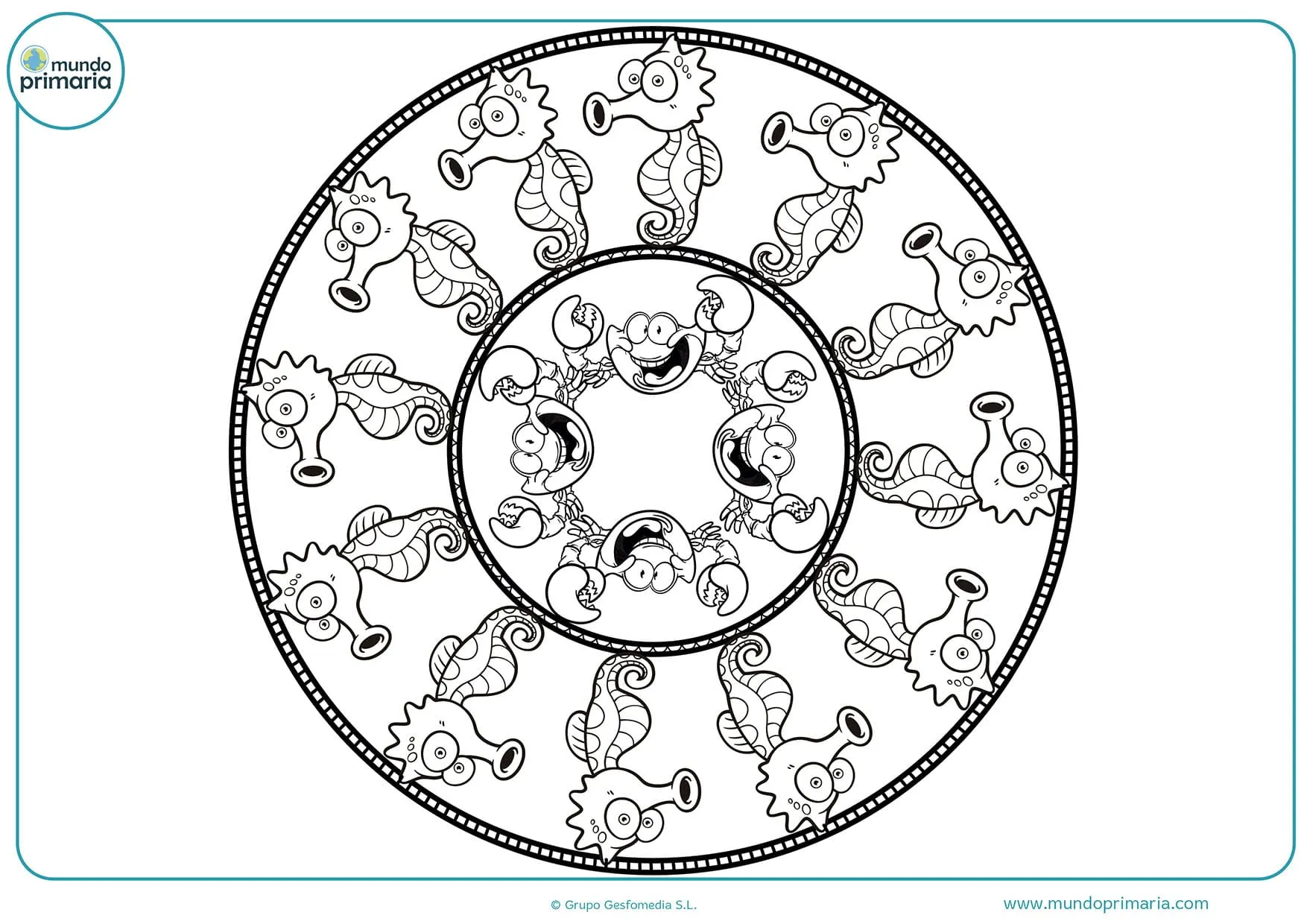 Dibujos de MANDALAS PARA COLOREAR para niños