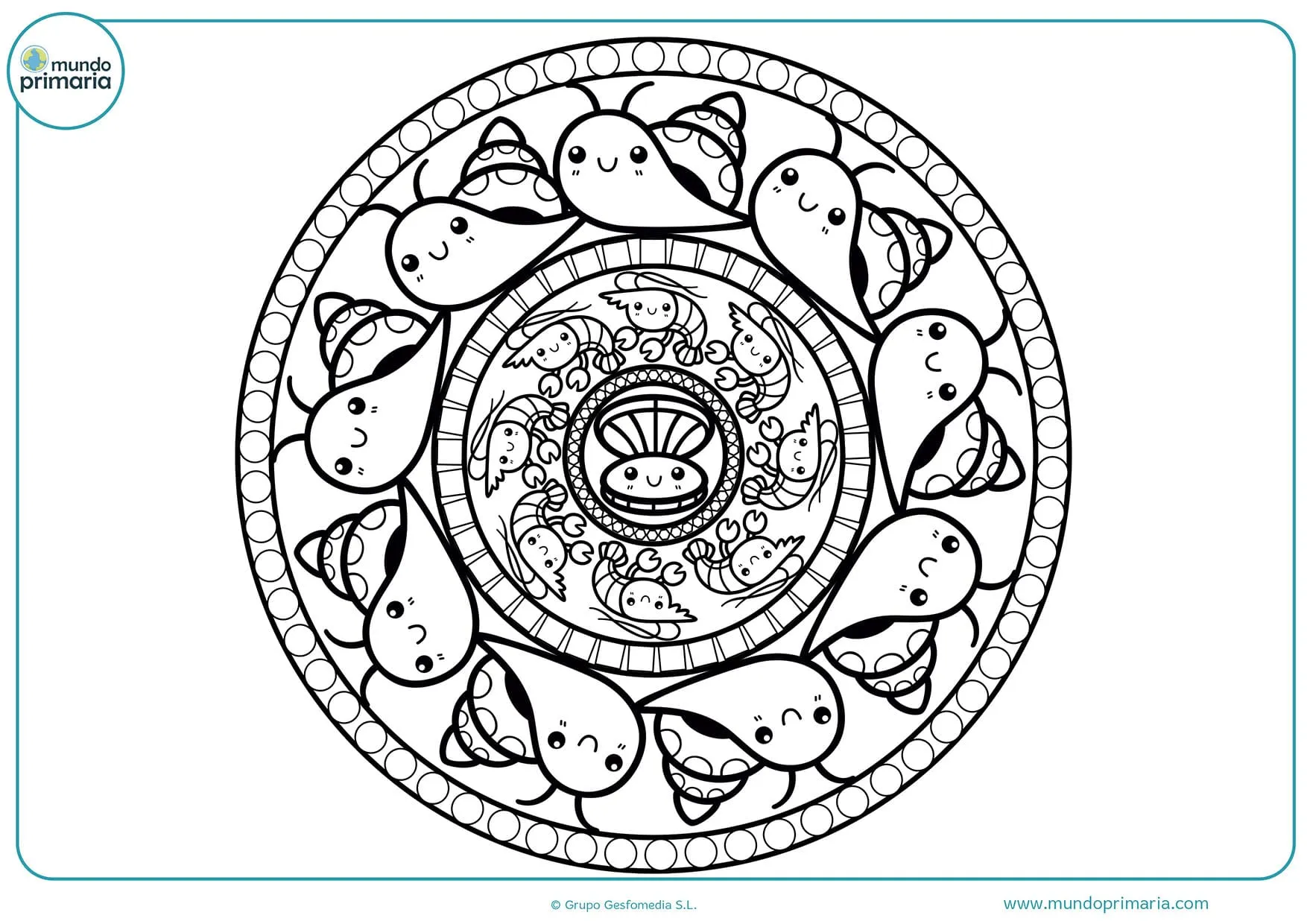 Dibujos de MANDALAS PARA COLOREAR para niños