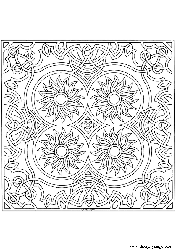 dibujos-mandalas-complejos-014 | Dibujos y juegos, para pintar y ...