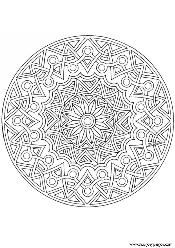 dibujos-mandalas-complejos-066 | Dibujos y juegos, para pintar y ...