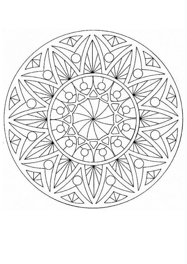 Dibujos de MANDALAS para imprimir - Mandala Bayas