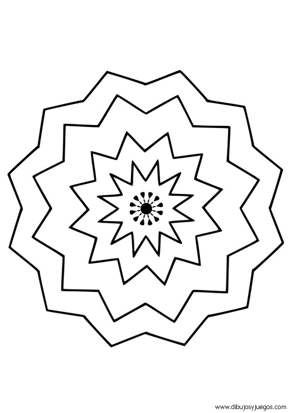 dibujos-mandalas-simples-033 | Dibujos y juegos, para pintar y ...