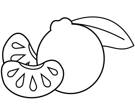 Dibujos mandarina para colorear - Imagui