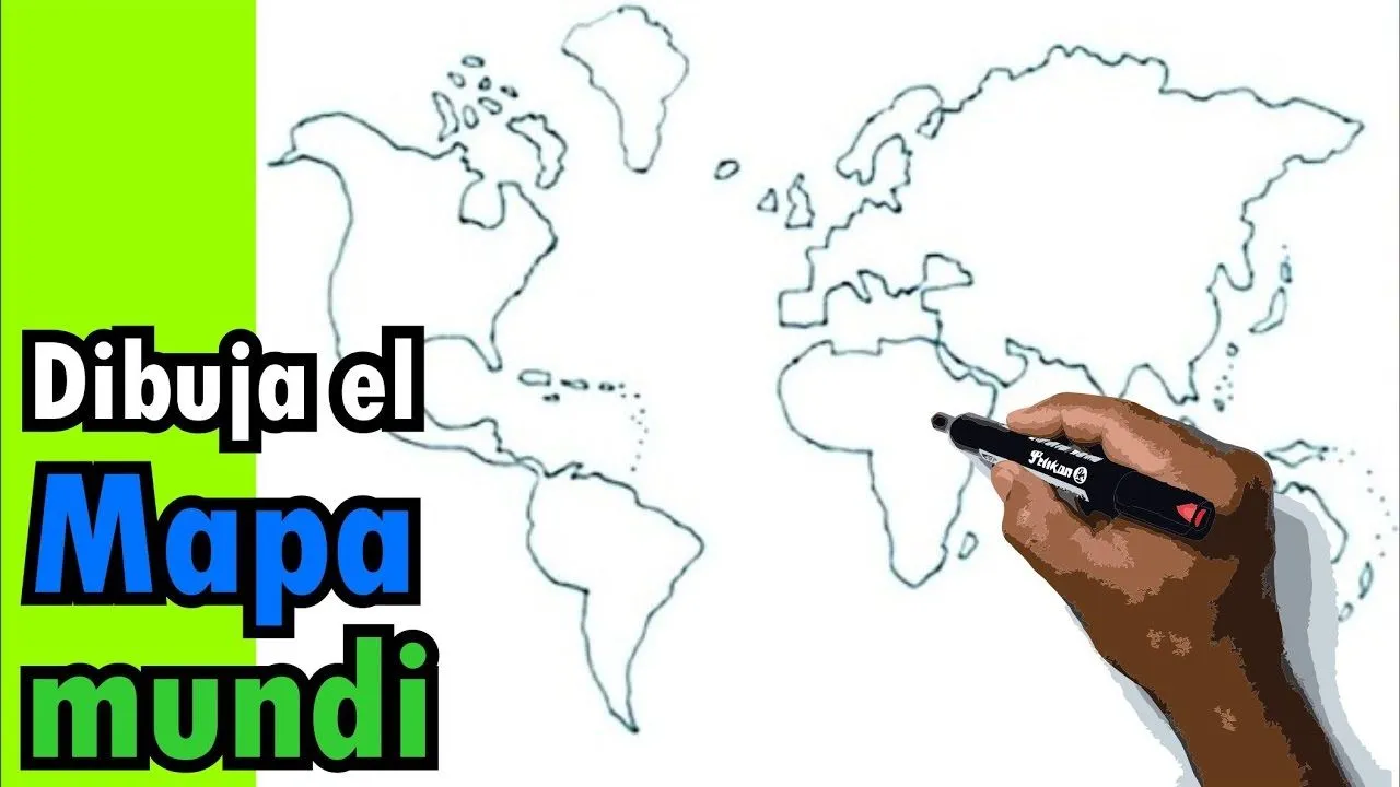 Dibujos de mapas 3/4 - Cómo dibujar un mapamundi, globo terraqueo, mapa del  mundo, planeta tierra - YouTube