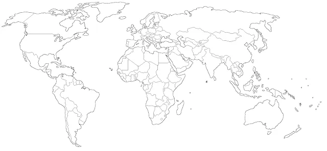 Dibujos de mapas del mundo para imprimir y colorear Blog De ...