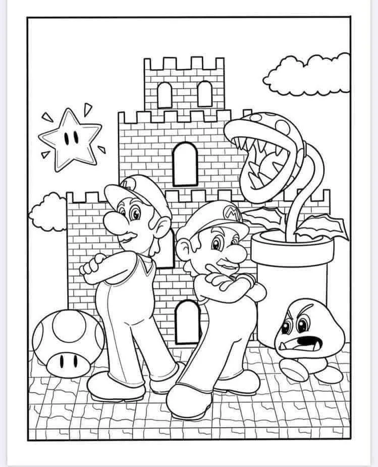 DIBUJOS DE MARIO BROS PARA COLOREAR (15) – Imagenes Educativas