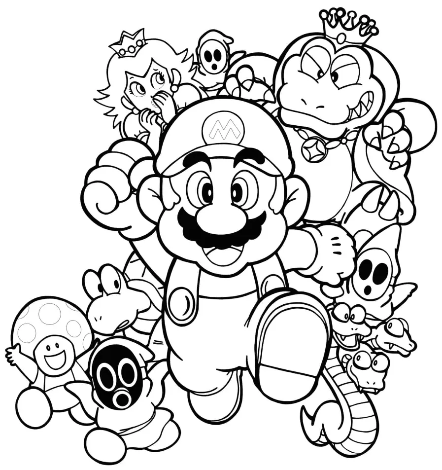 ▷ Dibujos de Mario Bros para colorear - Colorear24.com