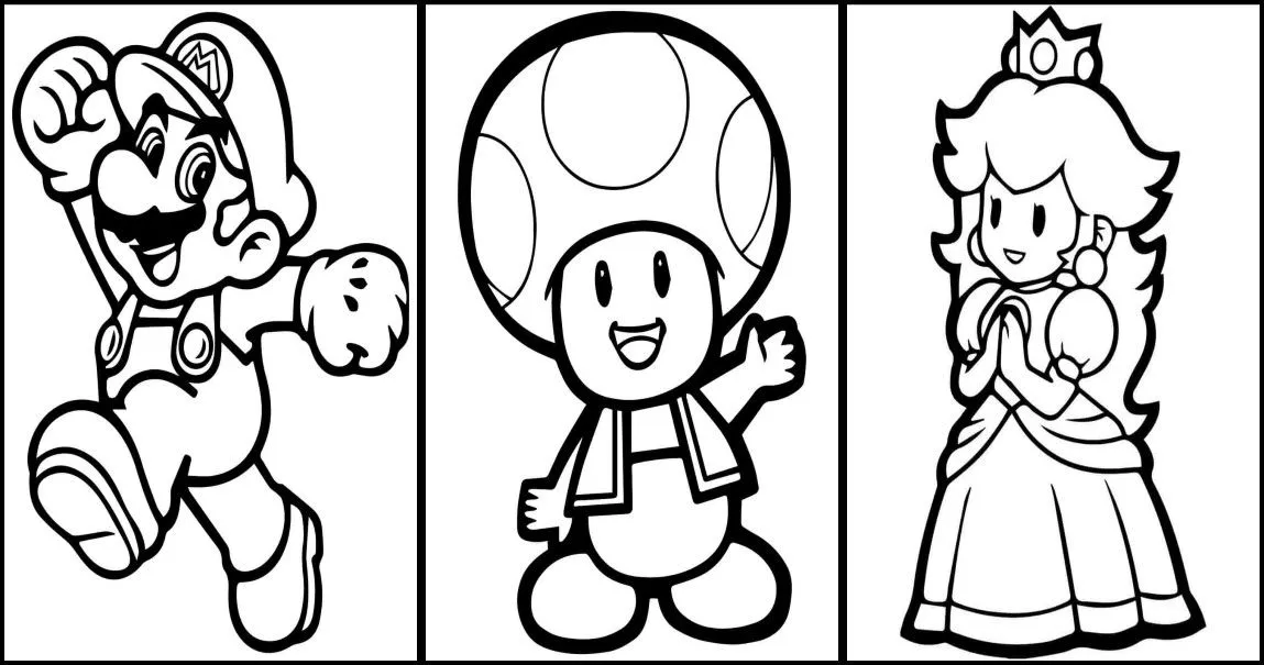 DIBUJOS DE MARIO BROS PARA COLOREAR – Imagenes Educativas