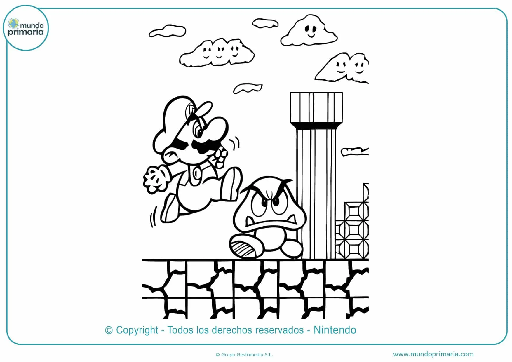 Dibujos de Mario Bros para Colorear - Mundo Primaria