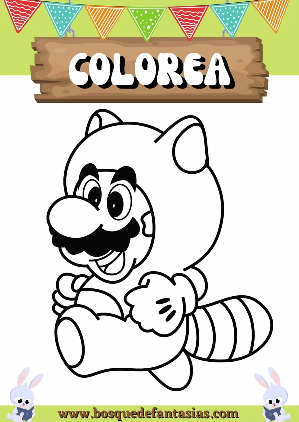 DIBUJOS de MARIO BROS para niños | Para colorear e imprimir