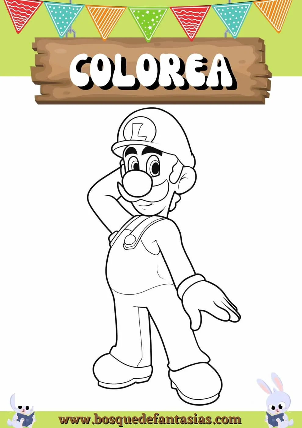 DIBUJOS de MARIO BROS para niños | Para colorear e imprimir