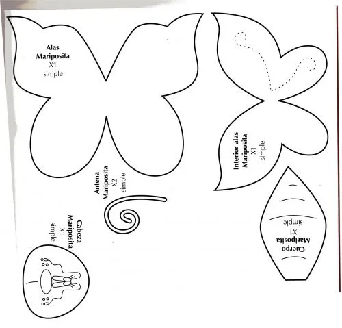 Dibujos De Mariposas Para Colorear Moldes Letras Dibujos Etc