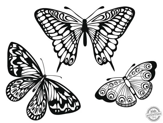 Dibujos de mariposas descargables para colorear | Blog F de Fifi ...