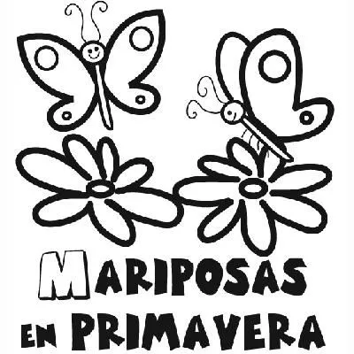 Dibujos de Mariposas en primavera para colorear