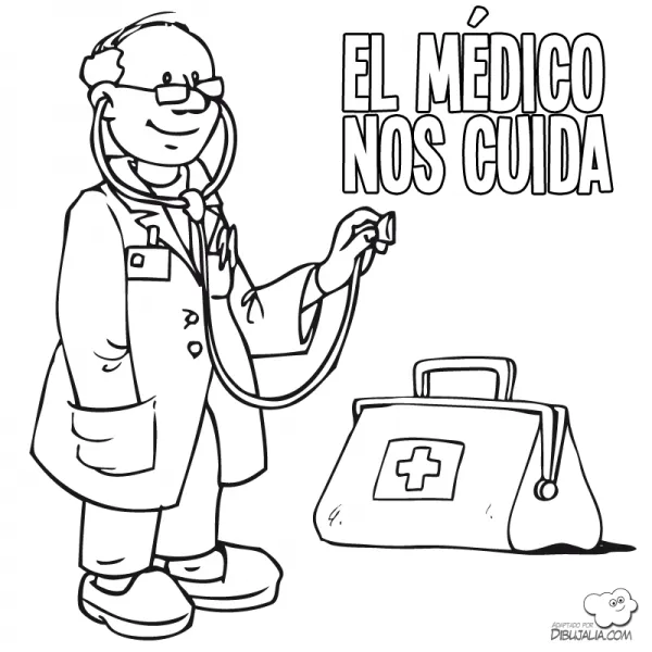 Díbujos del Día del Médico para imprimir y pintar | Colorear imágenes