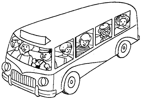 Dibujos de Medios de Transporte: Auto Bus para colorear ~ Dibujos ...