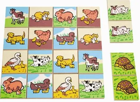 Memorama de animales en inglés - Imagui