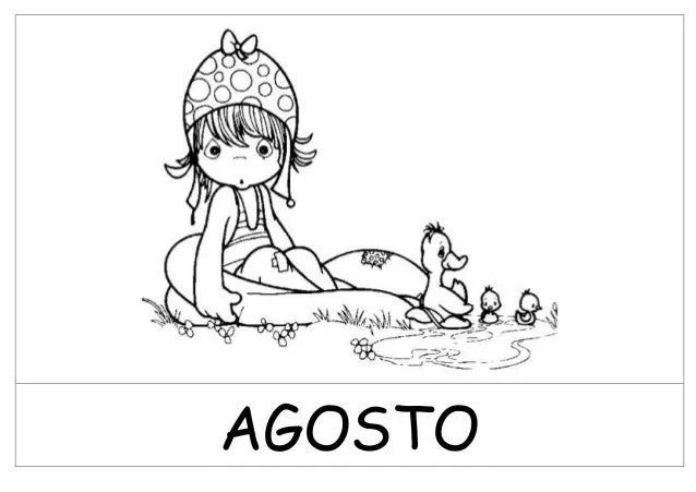 dibujos-meses-del-ao-blanco-y- ...