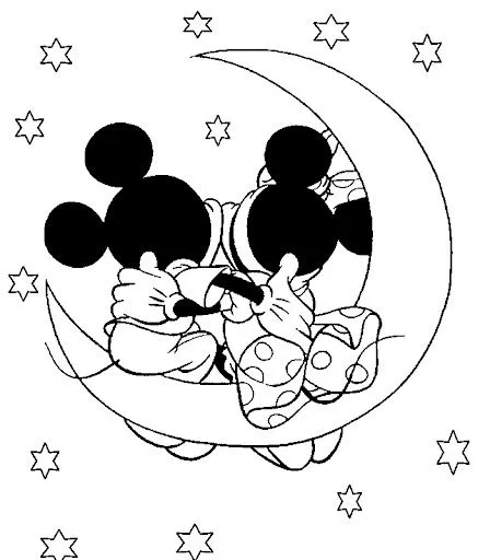 DIBUJOS DE MICKEY Y MINNIE PARA COLOREAR. COLOREA DIBUJOS DE DISNEY