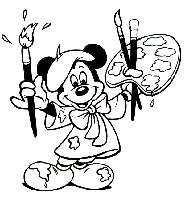 Dibujos de Mickey Mouse, Dibujos Disney, Mickey para Colorear pagina 2