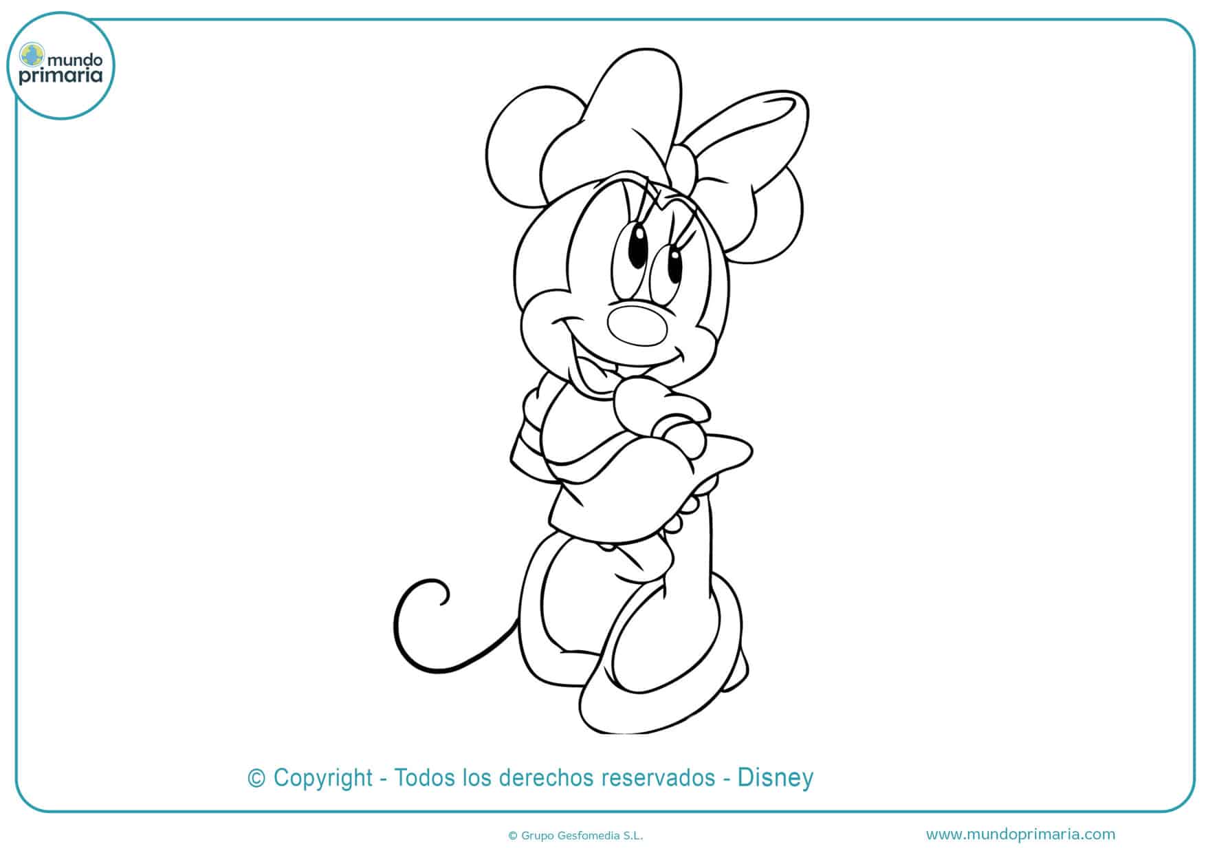 ▷ Dibujos de Minnie Mouse para Colorear ❤️