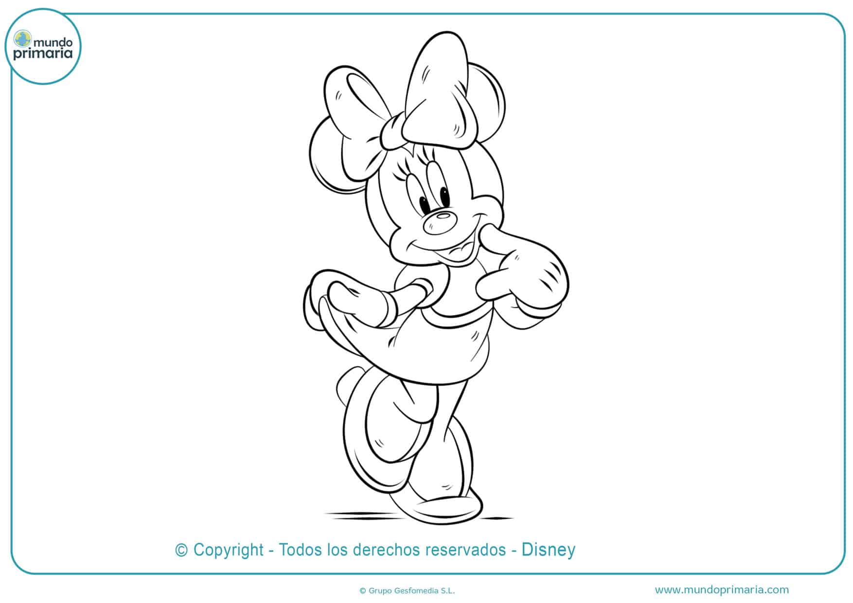 ▷ Dibujos de Minnie Mouse para Colorear ❤️