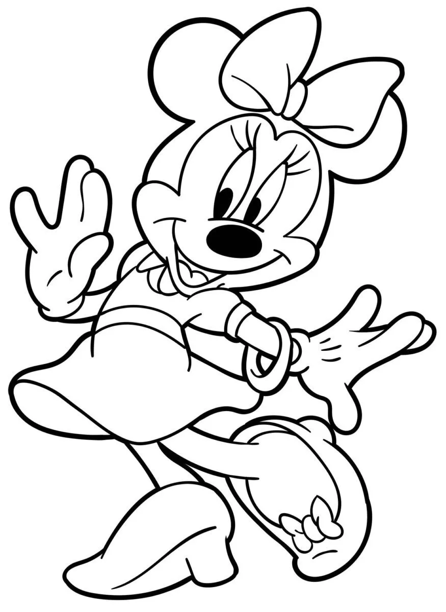 ▷ Dibujos de Minnie Mouse para colorear - Colorear24.com