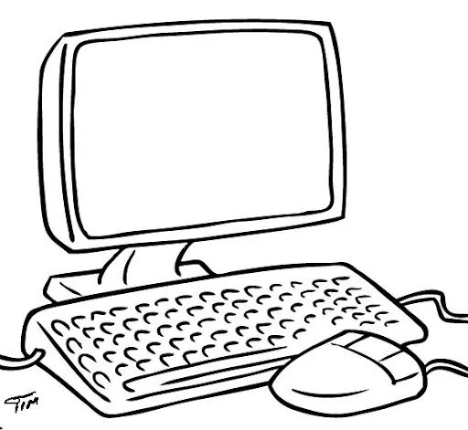 Dibujos de monitor para colorear - Imagui