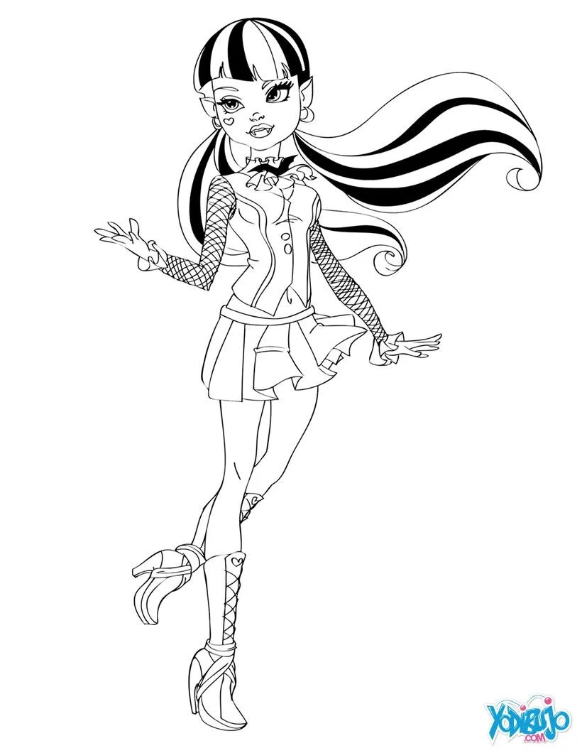 Dibujos MONSTER HIGH para colorear - DRACULAURA Monster High