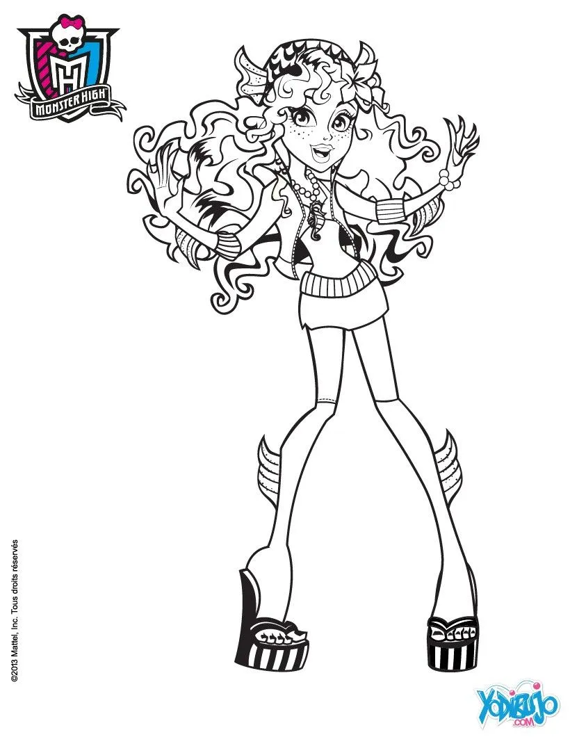 Dibujos MONSTER HIGH para colorear - Muñeca Lagoona Blue