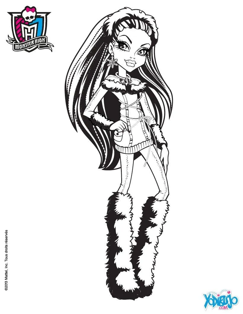 Dibujos MONSTER HIGH para colorear - Muñeca Abbey Bominable