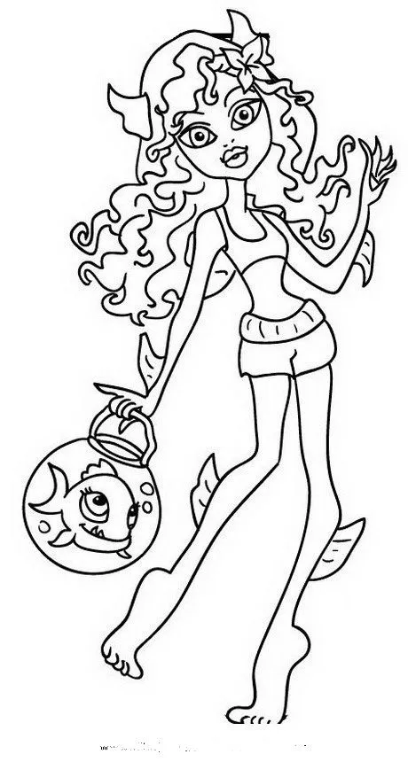 Dibujos para Colorear y Manualidades: Dragoona Blue Monster high ...