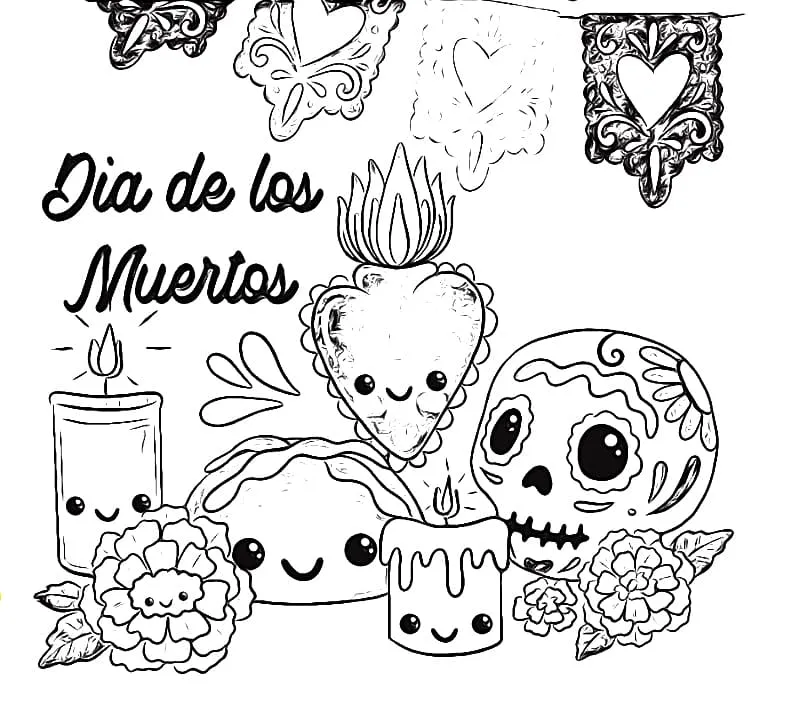 Dibujos de El Día de Muertos para Colorear. Gran colección 2020