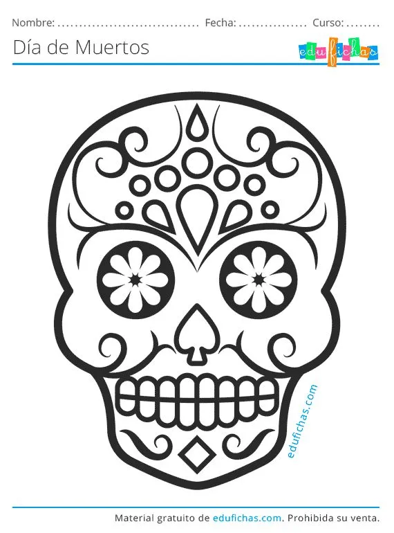 ✓ Dibujos del Día de Muertos para Colorear. Descargar PDF Gratis. | Dia de  muertos, Dulcero dia de muertos, Ofrendas dia de muertos